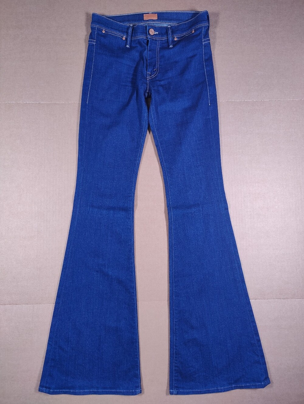 Mother The Curfew Blue Skies Promises Flare Low Rise Jeans Size 25 Made In USA